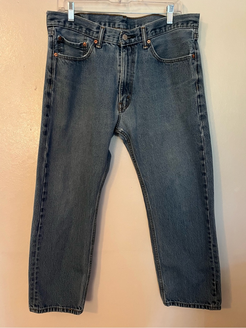Vintage Levi’s 505 Regular Fit Straight Leg Jeans W35 L29 Blue Denim